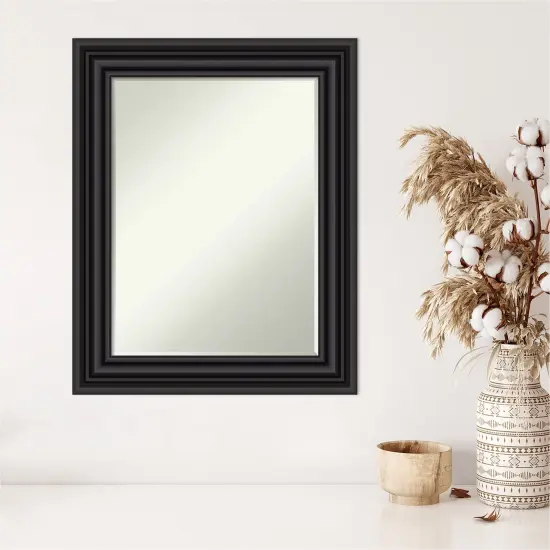 Petite Bevel Wall Mirror, Colonial Black Frame {5}