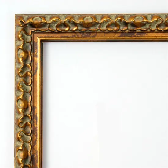 Petite Bevel Wood Wall Mirror, Antique Bronze Frame {3}