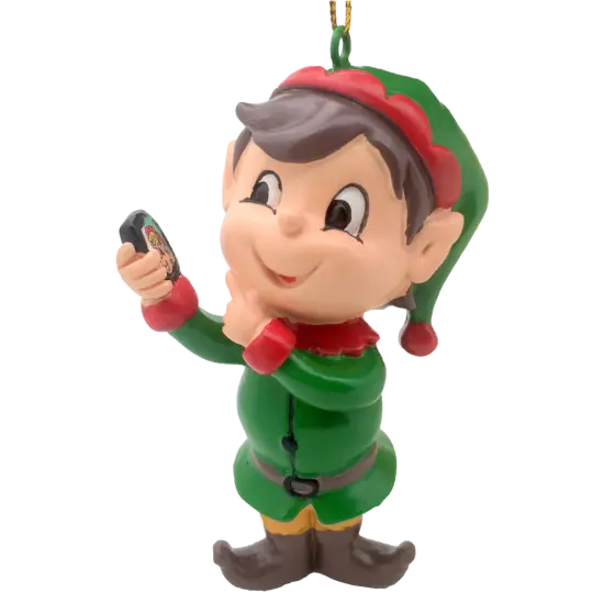 Elfie Selfie&trade; Christmas Ornament {1}