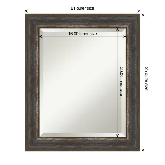 Beveled Bathroom Wall Mirror, Alta Frame {1}