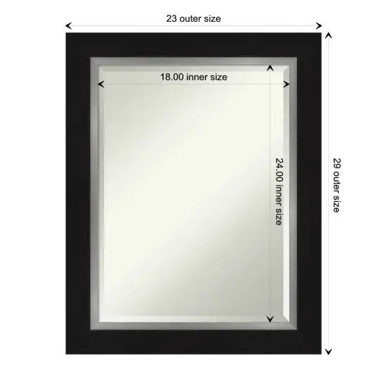 Beveled Bathroom Wall Mirror, Eva Frame {1}