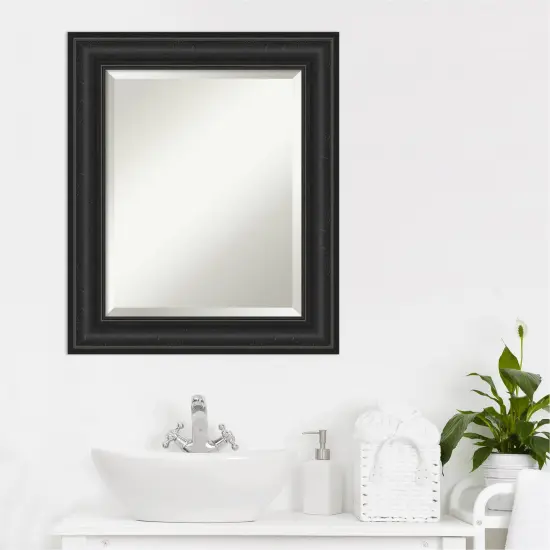 Beveled Bathroom Wall Mirror, Shipwreck Frame {5}