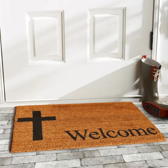 Cross Welcome Doormat {2}