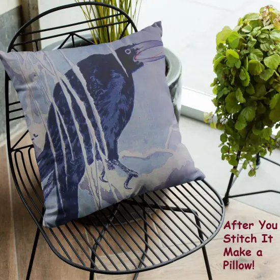 Japanese Artist Ohara (Koson) Shoson's Crow-Square Counted Cross Stitch Pattern {3}