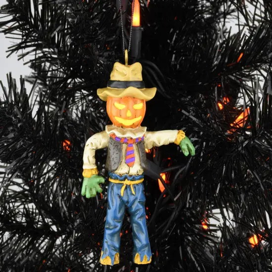 Tree Buddees Pumpkin Head Scarecrow Halloween Ornament {6}
