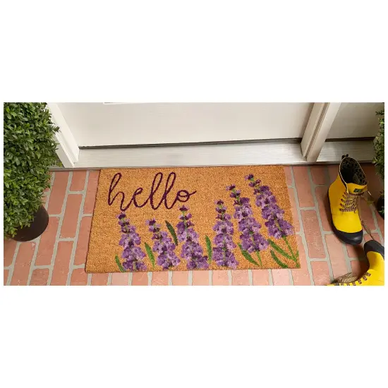 Lavender Hello Doormat {3}