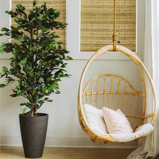 Artificial Trees for Home Decor Indoor - Fake Plants & Faux Plants Indoor - Fake Plants Tall Ficus Tree Artificial, Plants for Living Room Decor, Tall Fake Plants Indoor, Fake Tree Indoor - 5 Feet {4}