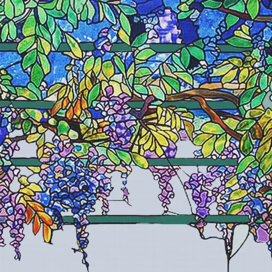 Louis Comfort Tiffany Wisteria Square Design Counted Cross Stitch Pattern {2}