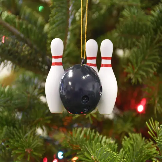Bowling Ball and Pins Christmas Ornaments {6}
