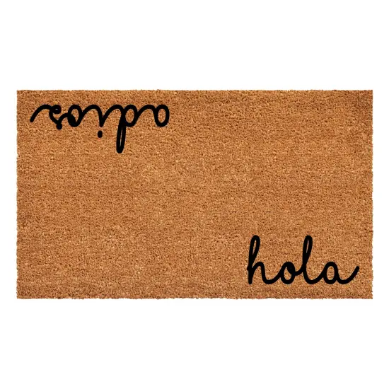 108351729 Cursive Hola Adios Doormat {1}