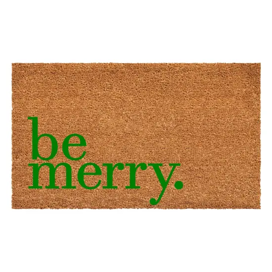 109261729 Be Merry Green Doormat {1}