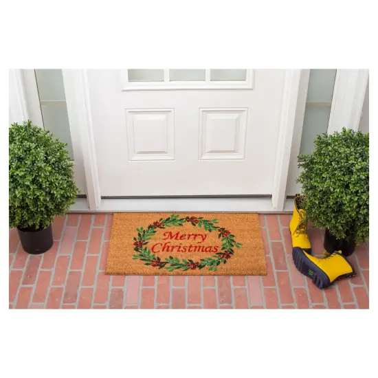 Christmas Wreath Doormat {3}