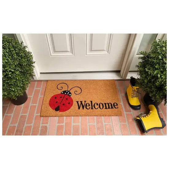 121431729 Ladybug Welcome Doormat {4}