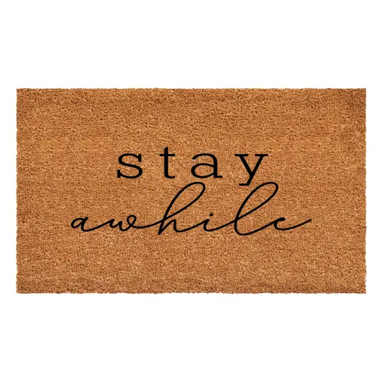 108701729 Stay A While Doormat {1}