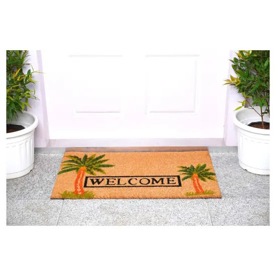 Palm Welcome Doormat {3}