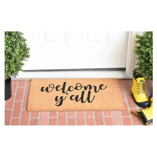106041729 Welcome Y'all Doormat {5}