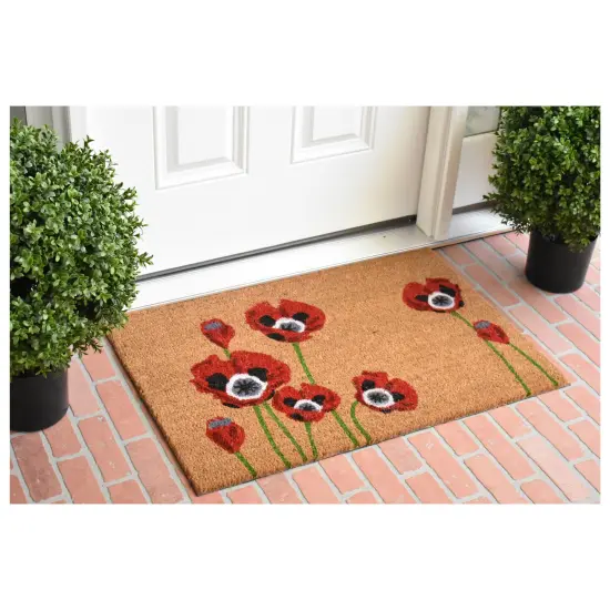 Red Poppies Doormat {4}