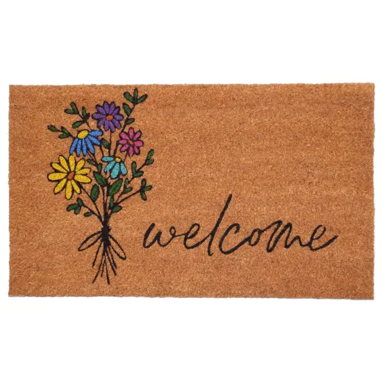 Spring Flowers Bouquet Doormat {1}