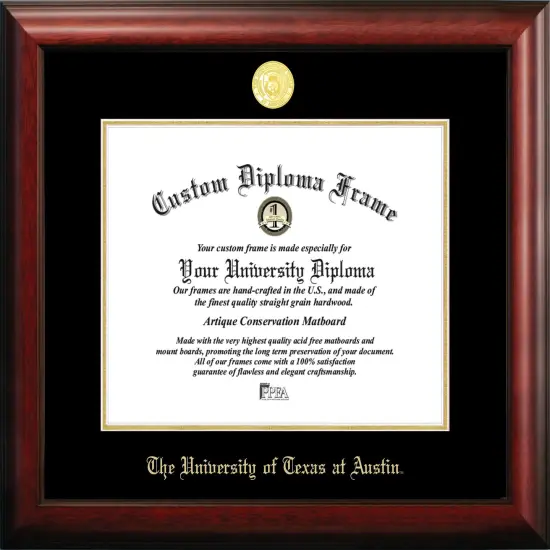 University of Texas, Austin 14w x 11h Gold Embossed Diploma Frame {1}