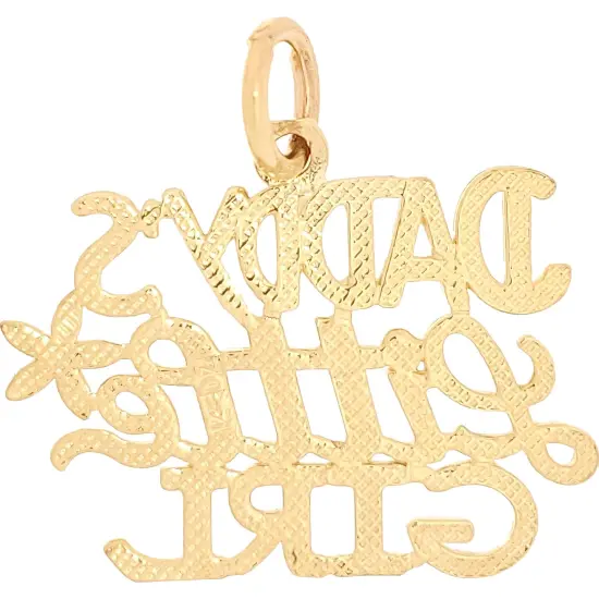 14K Gold Daddys Little Girl Charm 14.5mm {2}