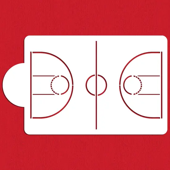 Basketball Court 1/4 Sheet Cake Stencil | C1020 by Designer Stencils | {2}