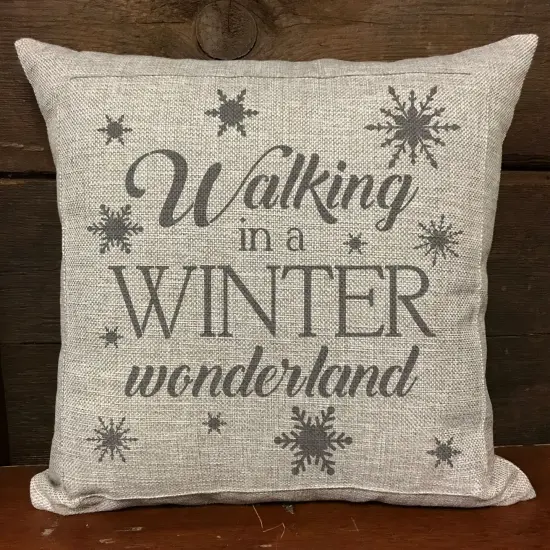 Walking in a Winter Wonderland Embossing 12 x 12 Stencil | FS082 by Designer Stencils | Word & Phrase Stencils | Reusable Stencils for Painting on Wood, Wall, Tile, Canvas, Paper, Fabric, Furniture, Floor | Stencil for Home Makeover {3}