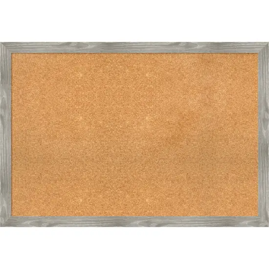 Cork Board, Dove Greywash Square Frame - Bulletin Board, Organization Board, Pin Board {1}