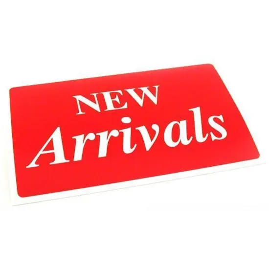 6 New Arrivals Display Signs Showcase Window Message {2}