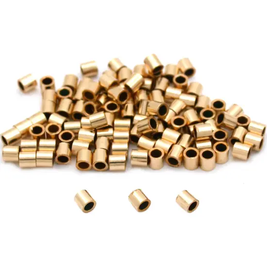 Crimp Beads Gold Filled 2mm 100Pcs {1}