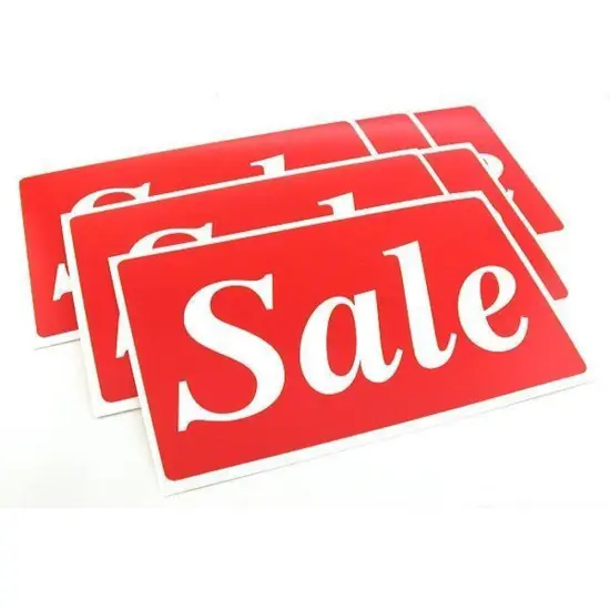 6 Sale Display Signs Window Wall Showcase Message Unit {1}