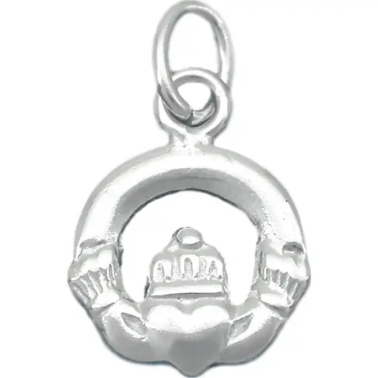 Sterling Silver Claddagh Charm Irish Love & Friendship {1}