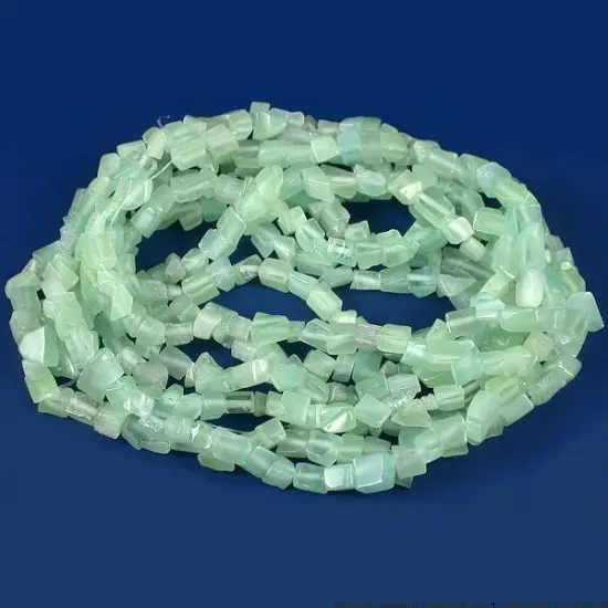 Light Green Fiber Optic Chip Beads Beading 4 34" Str {2}