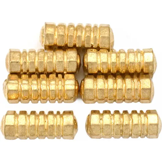 17g Bali Tube Beads Gold Plated Beading 16mm Approx 6 {1}