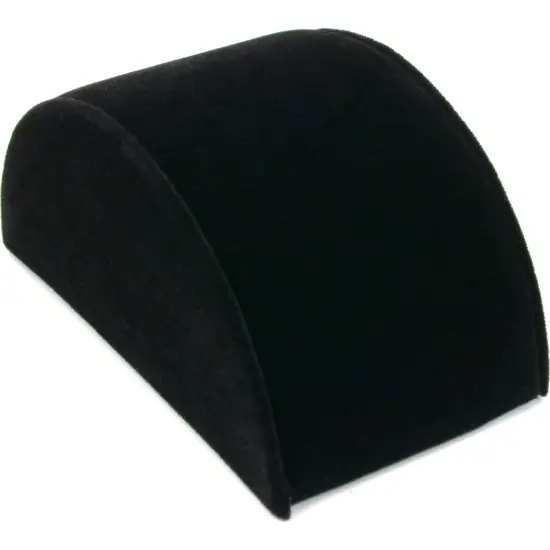 Black Velvet Bracelet Half Moon Display Ramp Stand 5" {2}