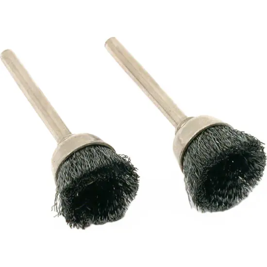 2 Steel Wire Cup Brushes Gunsmith Polish Rotary Tools {1}