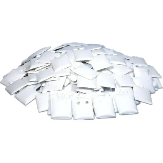 200 Earring Puff Display Pads White Stud Post {1}