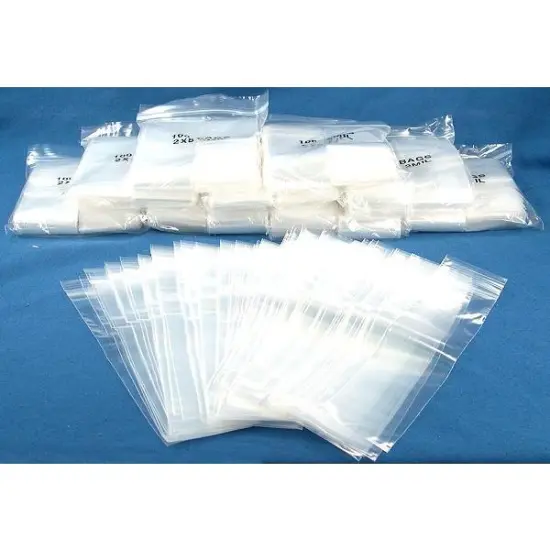 1000 Zipper Poly Bag Resealable Plastic Shipping Bags 2" x 8" {1}