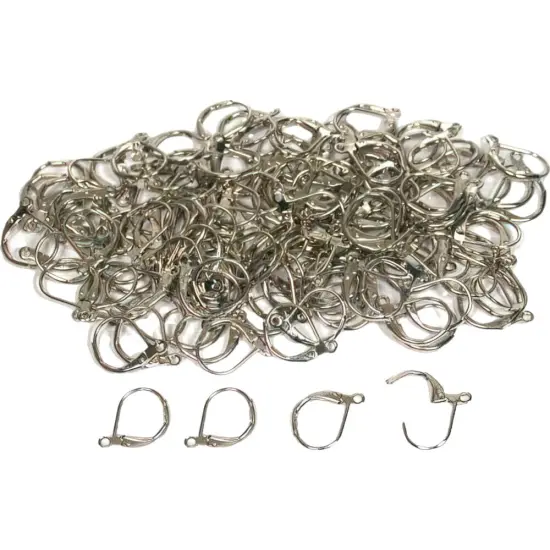144 Lever Back Nickel Plated Earring Parts {1}