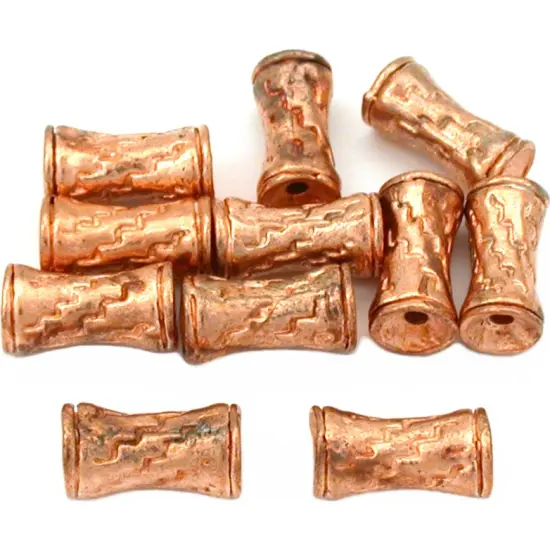 Tube Beads Copper Plate Unique Beading 11.5mm Approx 10 {1}