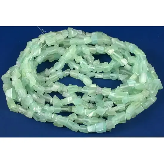 Light Green Fiber Optic Chip Beads Beading 2 34" Str {1}