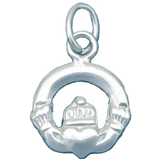 Sterling Silver Claddagh Charm Irish Love & Friendship {2}