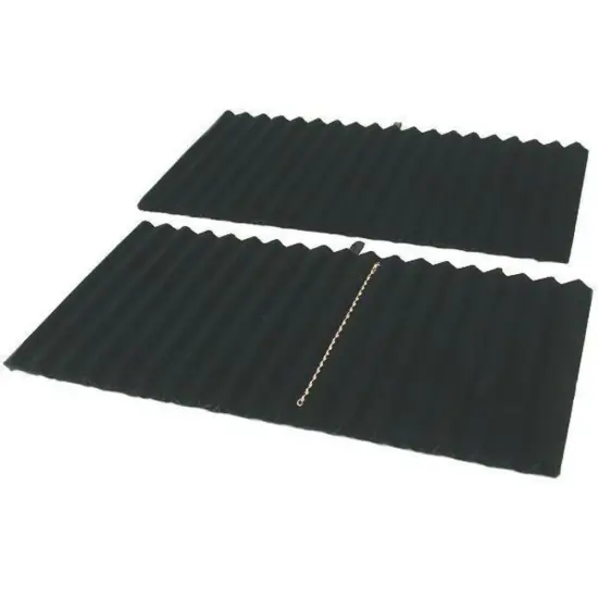 2 Black Velvet 18 Slot Bracelet Jewelry Display Tray Inserts {1}
