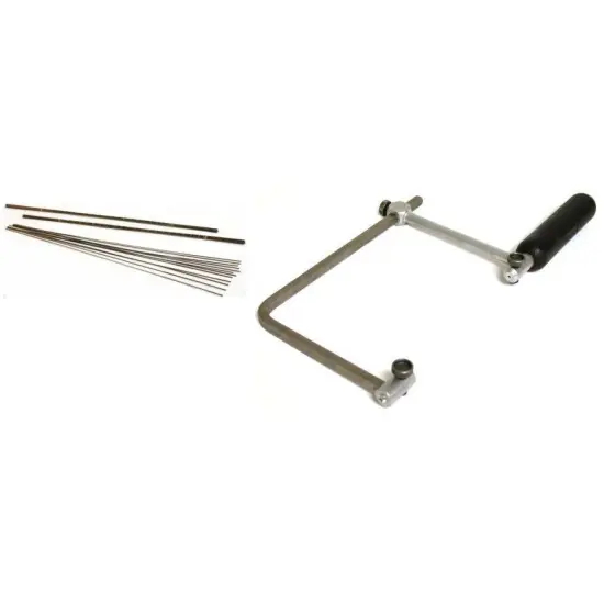 Grobet Adjustable Saw Frame & Metal Cutting Pike Saw Blades Kit 4 Pcs {1}