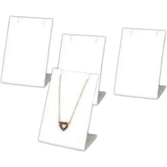 4 Pendant Chain Display Stand Velvet White {1}