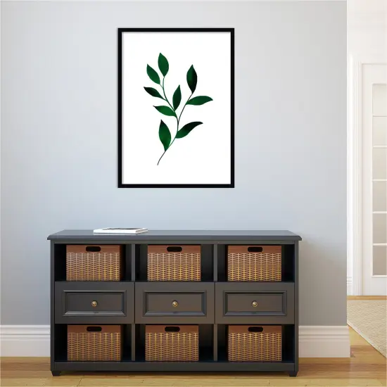 Teal Botanical Nature 4 by The Creative Bunch Studio Wood Framed Wall Art Print {4}