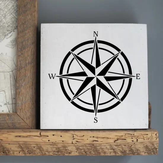 Compass Rose Embossing 12 x 12 Stencil | FS040 by Designer Stencils | Pattern Stencils | Reusable Stencils for Painting on Wood, Wall, Tile, Canvas, Paper, Fabric, Furniture, Floor | Try Instead of a Wallpaper | Easy to Use & Clean {4}