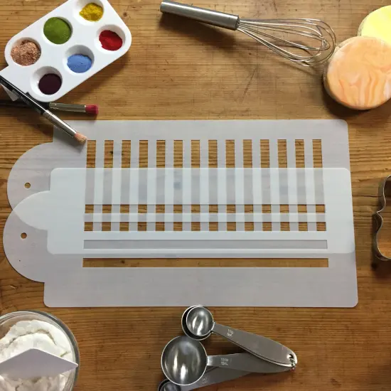Plaid Cake Stencil | C236 by Designer Stencils | Cake Decorating Tools | {3}