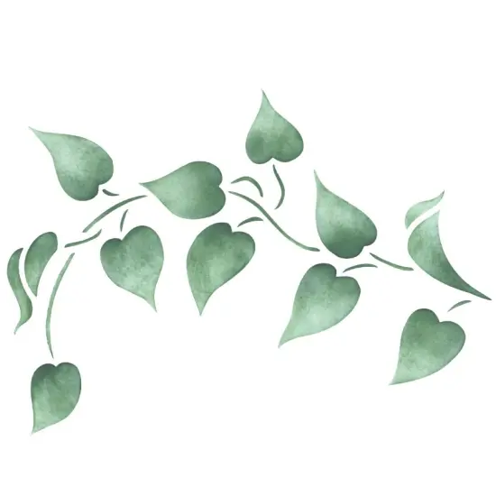 Twisting Leaf Wall Stencil Border | 2309 by Designer Stencils | Floral Stencils | Reusable Art Craft Stencils for Painting on Walls, Canvas, Wood | Reusable Plastic Paint Stencil for Home Makeover | Easy to Use & Clean Art Stencil {2}