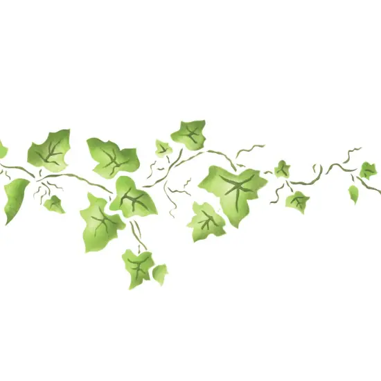 Small Ivy Wall Stencil Border | 041A by Designer Stencils | Floral Stencils | Reusable Art Craft Stencils for Painting on Walls, Canvas, Wood | Reusable Plastic Paint Stencil for Home Makeover | Easy to Use & Clean Art Stencil {2}