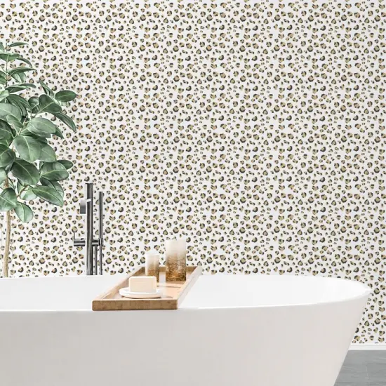 Leopard Skin Wall Stencil | 1931 by Designer Stencils | Pattern Stencils | Reusable Stencils for Painting | Safe & Reusable Template for Wall Decor | Try This Stencil Instead of a Wallpaper | Easy to Use & Clean Art Stencil Pattern {3}